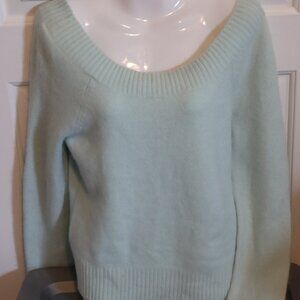 Lucidity Long Sleeve Soft Scoop Neck Mint Green Sweater Cozy Casual Pastel XL